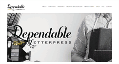 Desktop Screenshot of dependableletterpress.com